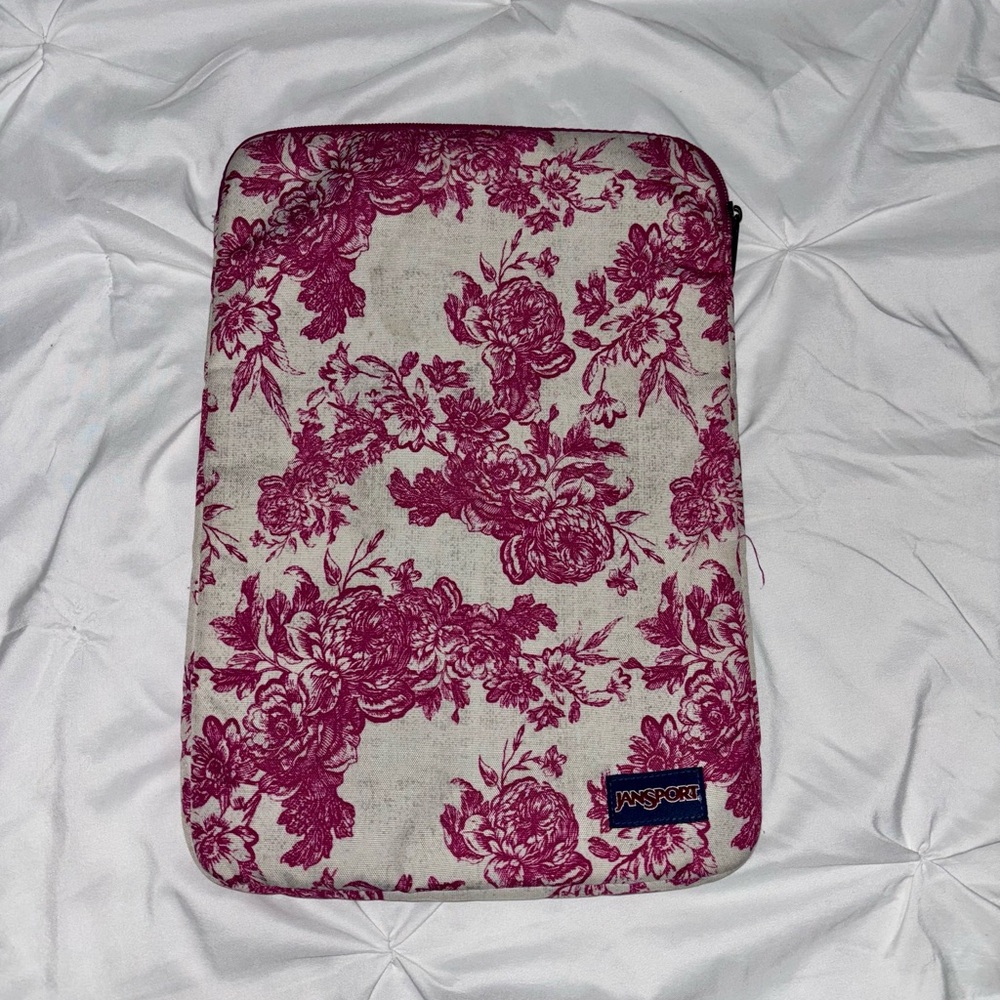 Jansport Pink Floral Laptop Sleeve